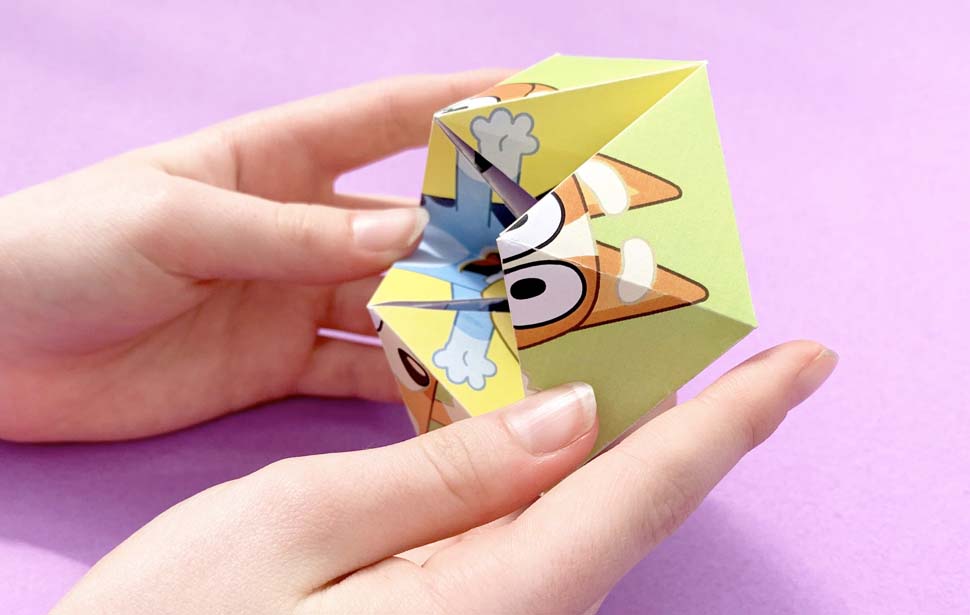 Make Your Own Paper Puzzle Bluey Flextangle At Home