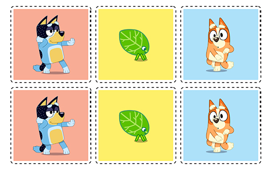 have fun making your own bluey memory game at home