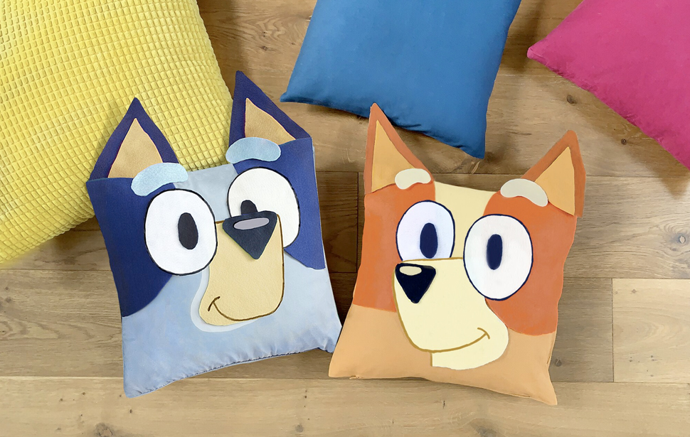 Bluey & Bingo Cushions - 970 x 615px