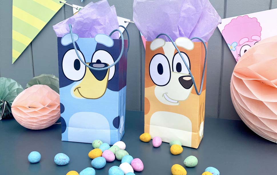 Personnalisé Bluey Printable DIY Party Favor Treat Boxes pour Blue