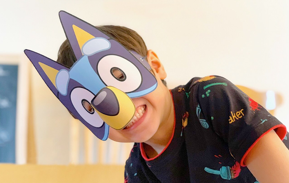 Bluey - Craft - Paper Masks - 970 x 615px