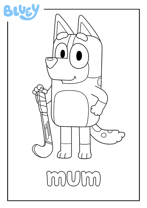 Bluey Colouring Pages Printable Bluey Coloring Pages To Print Bluey