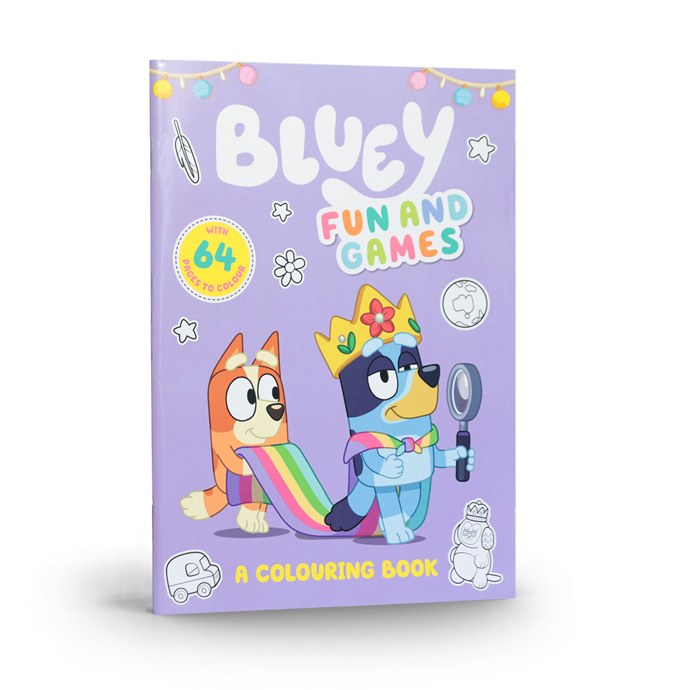 Bluey fun and games colouring book bluey official website