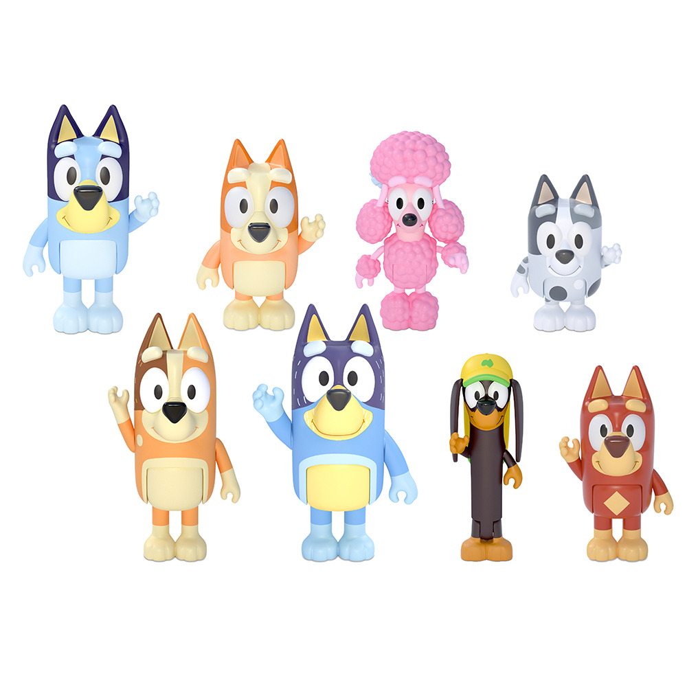 Pack De 8 Figuras Bluey Y Sus Amigos