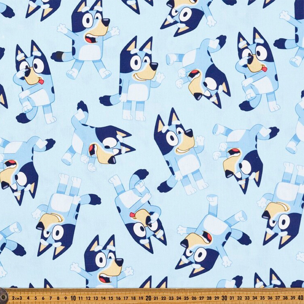 Bluey And Friends 100% Cotton Fabric 1 Yard 36” X 54” Wide Bluey fabric  Cartoon