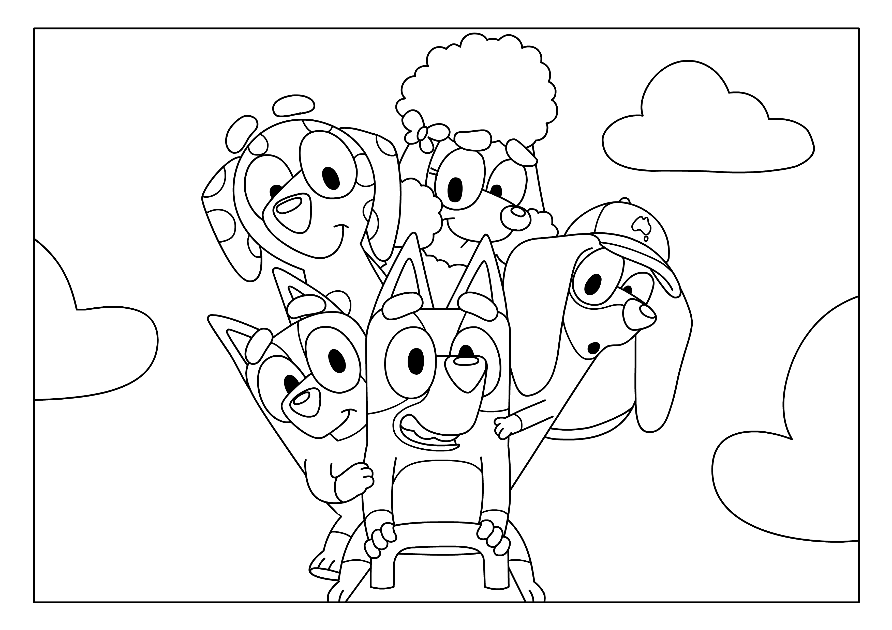 Bluey Friends Colouring Sheets Bluey Official Website