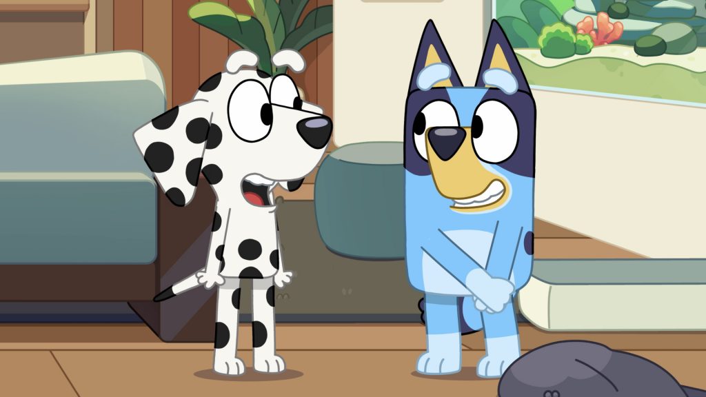 Image of Bluey and Chloe taken from Octopus episode