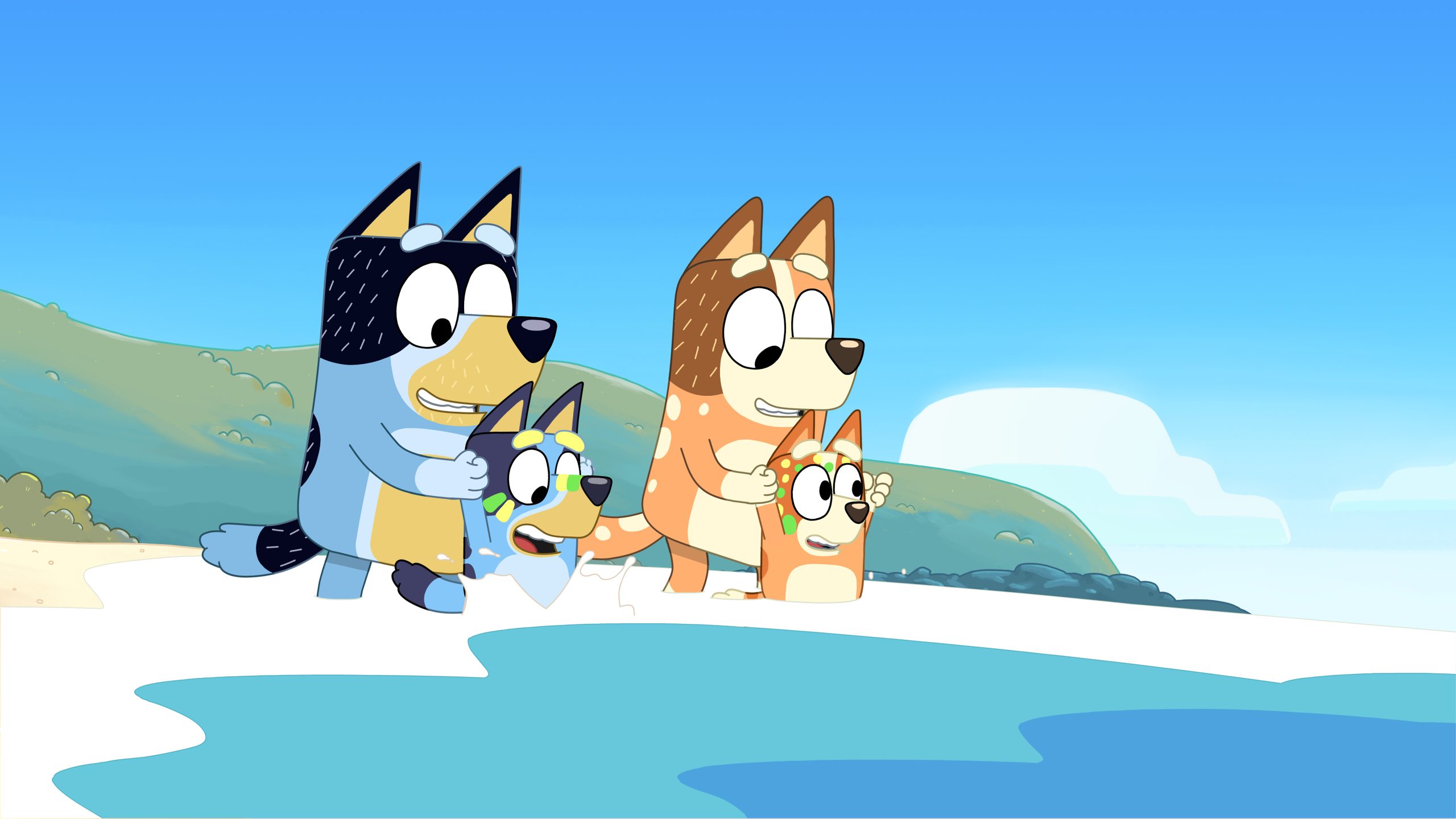 Family Beach Wallpaper Bluey Official Website