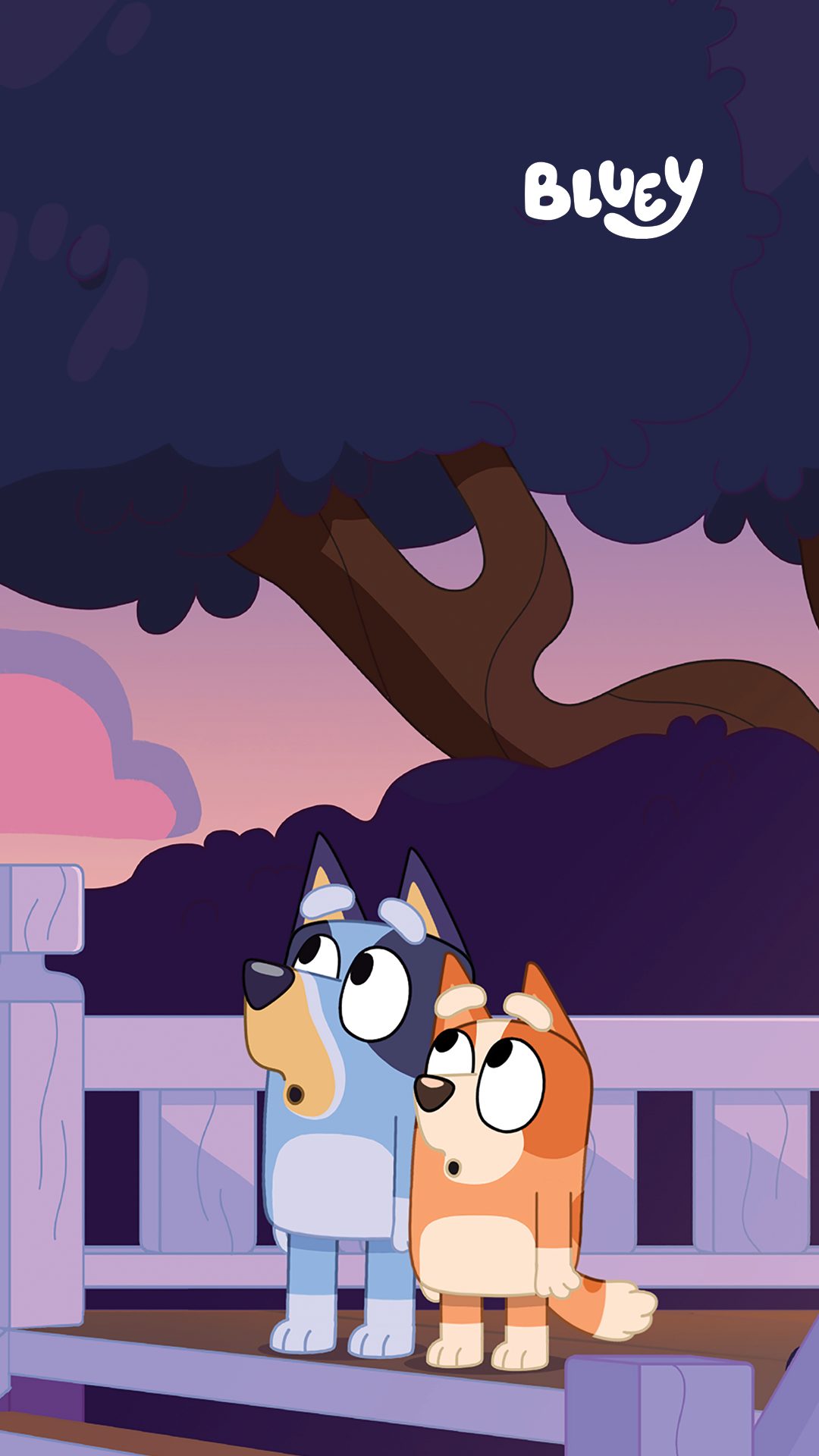 Bluey and Bingo Cartoon Wallpaper