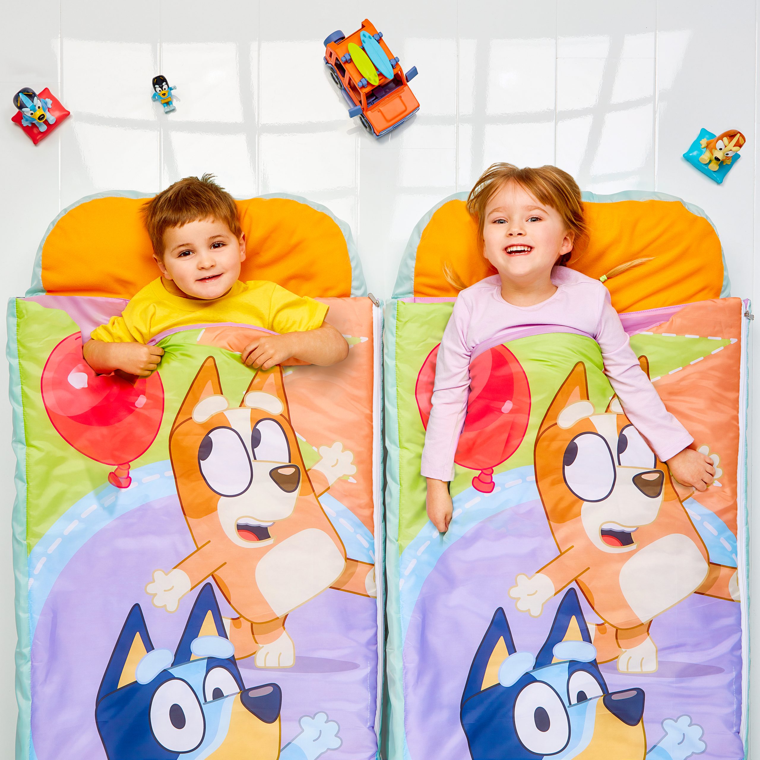 KIDS READY BED INFLATABLE AIR BEDS CAMPING SLEEPOVERS DISNEY CHARACTER &  MORE