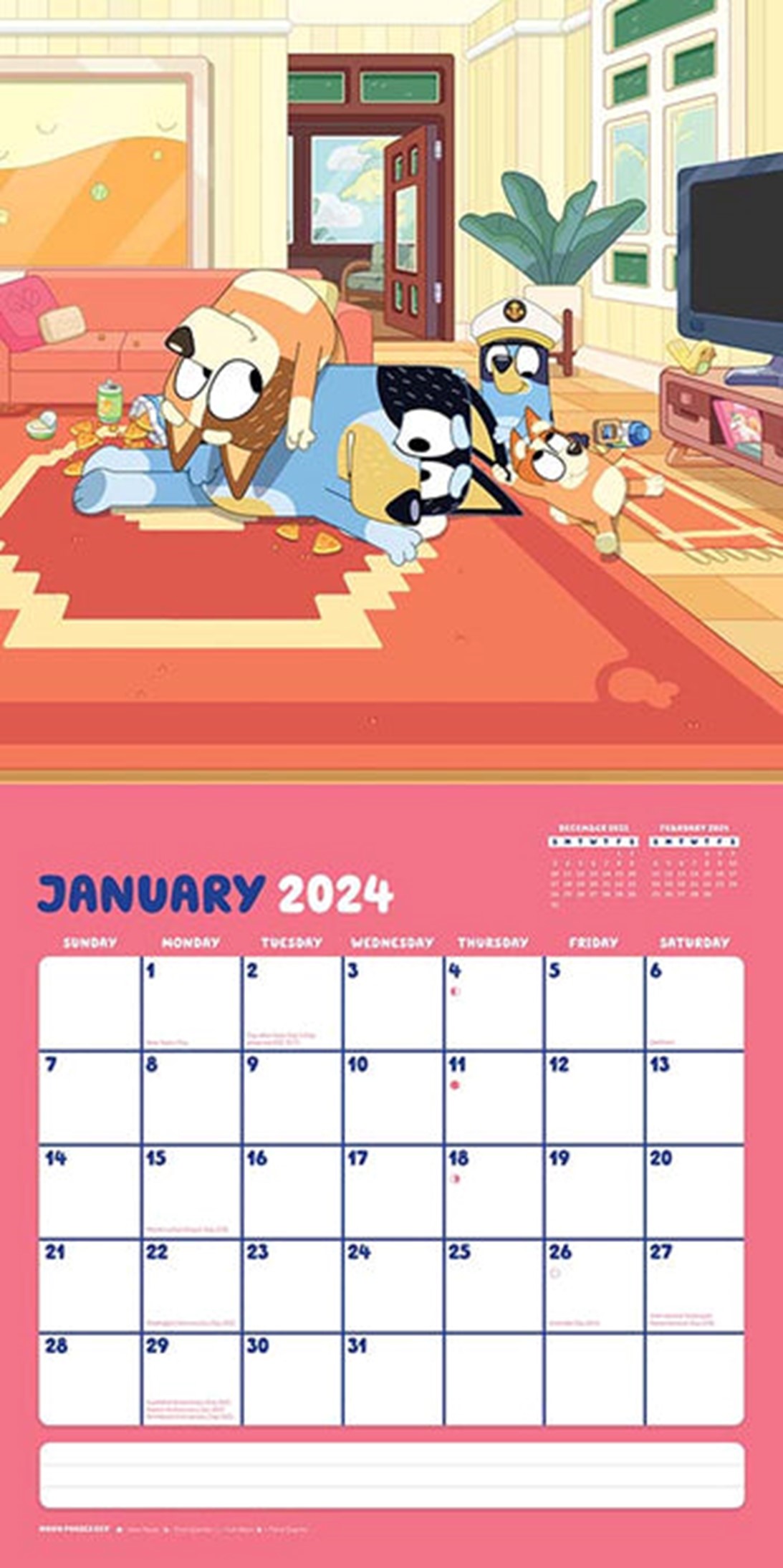 Bluey Calendar 2024 narastore.id