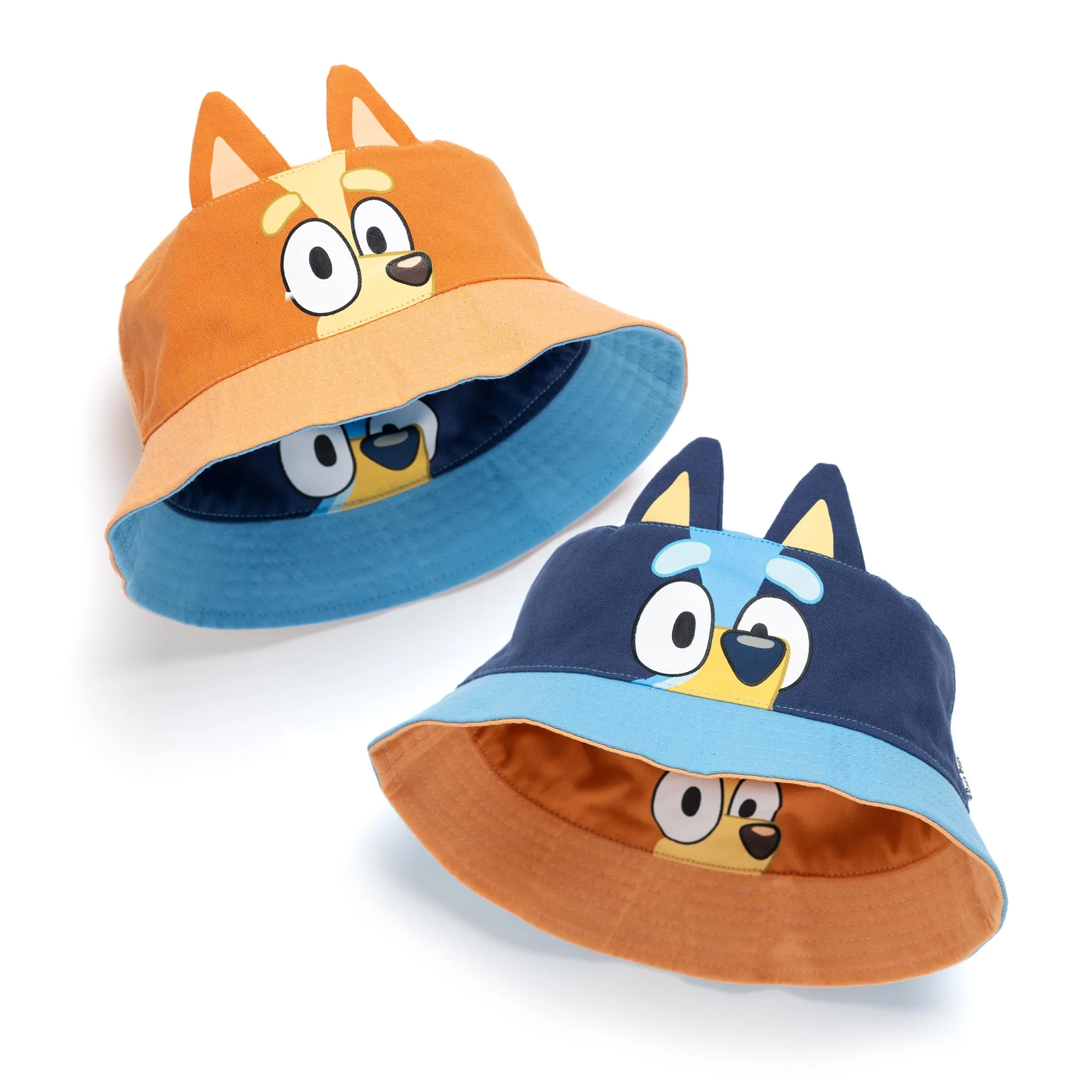 Official Bluey Reversible Bucket Hat For Kids 2-5 Years - Sun Protection Summer Hat