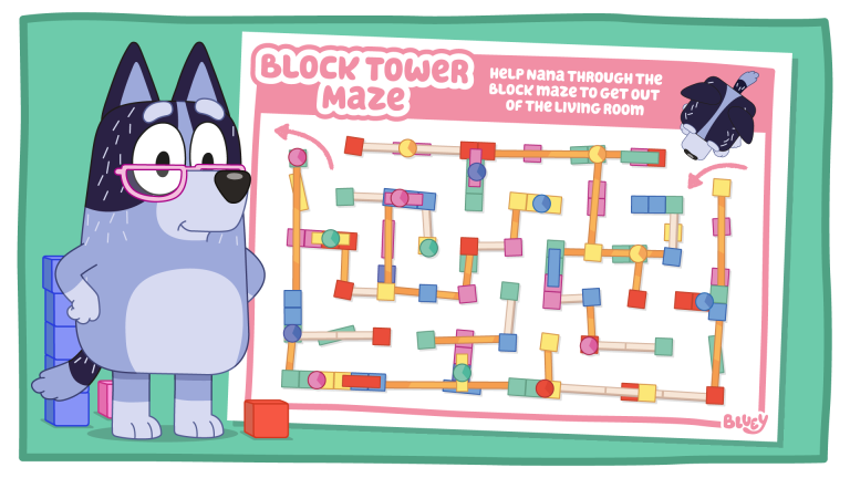 Help Nana through the Blocks Maze - Bluey Official Website