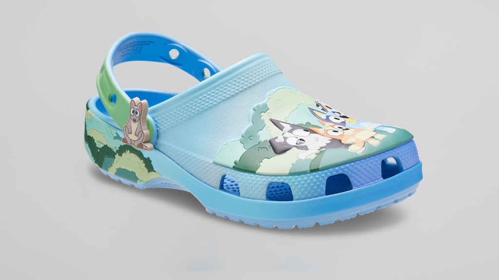 Bluey Crocs featuring Bluey, Bingo, Mackenzie and a potoroo