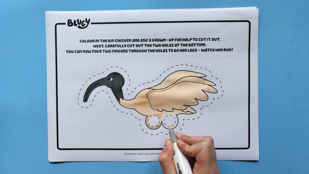 Step by Step visulisation of the bin chicken craft.