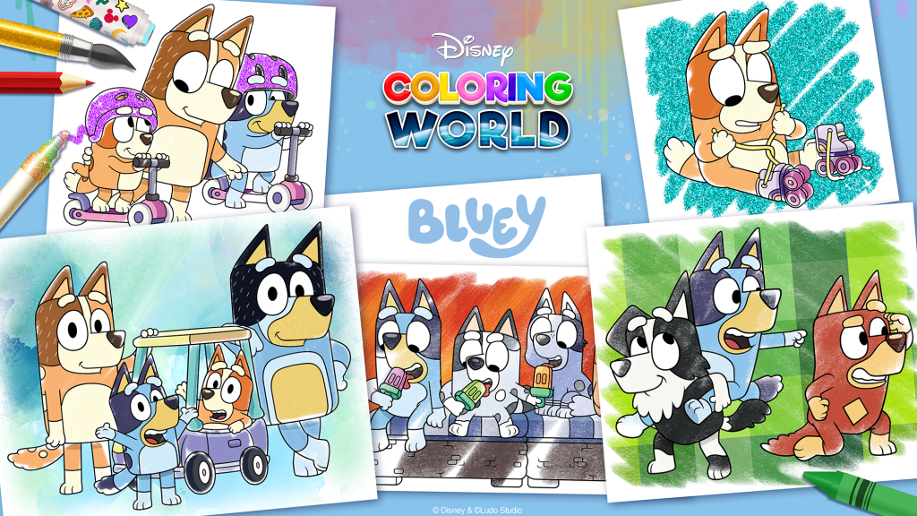 Bluey Colouring World Key Art