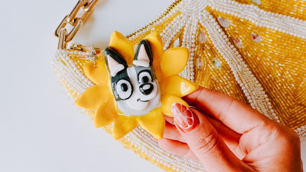 Muffin Sunflower Keychain